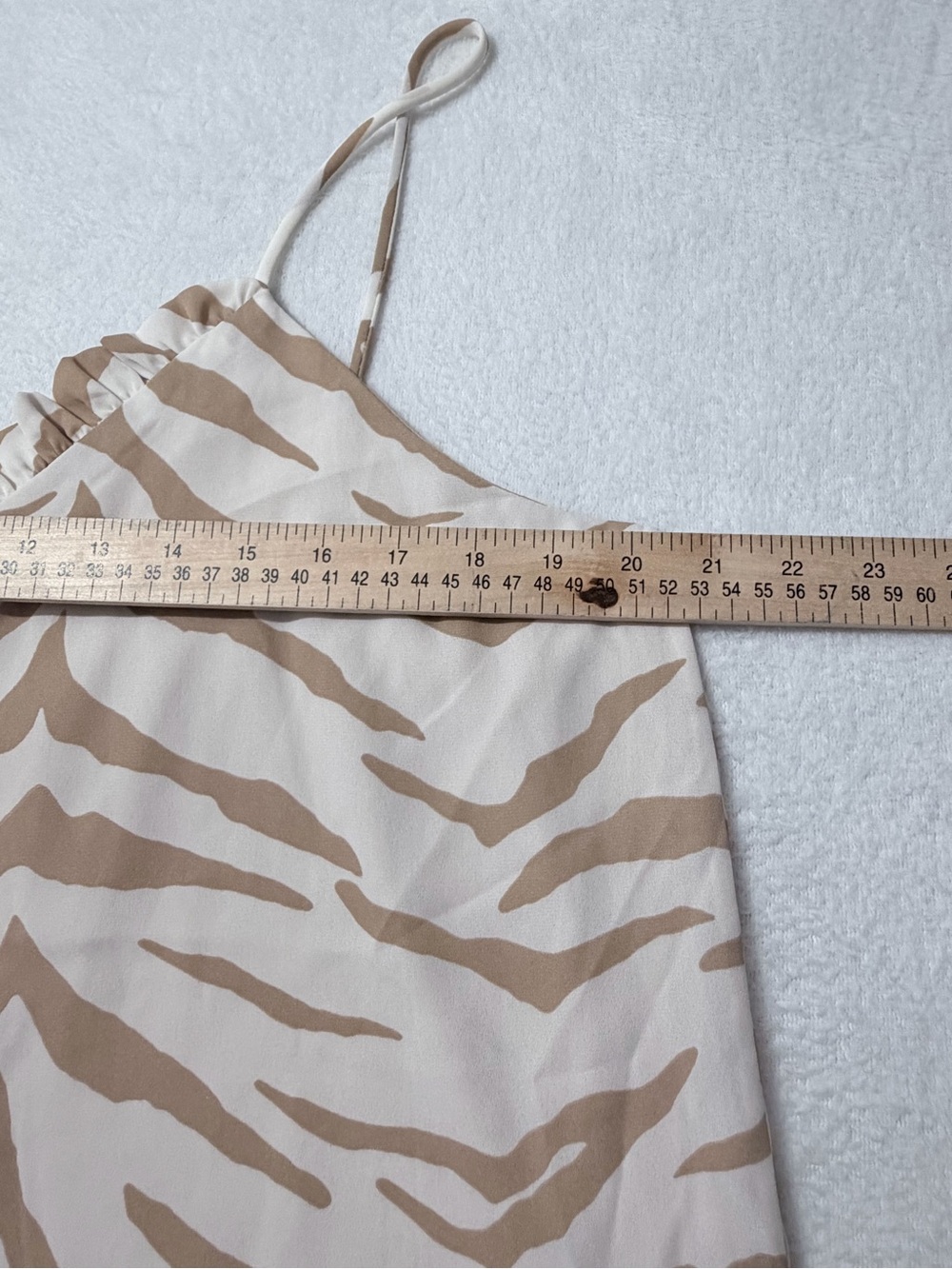Adrienne Animal Print Cami Tank Top 2X Beige & Ivory Made in USA - Picture 5 of 7